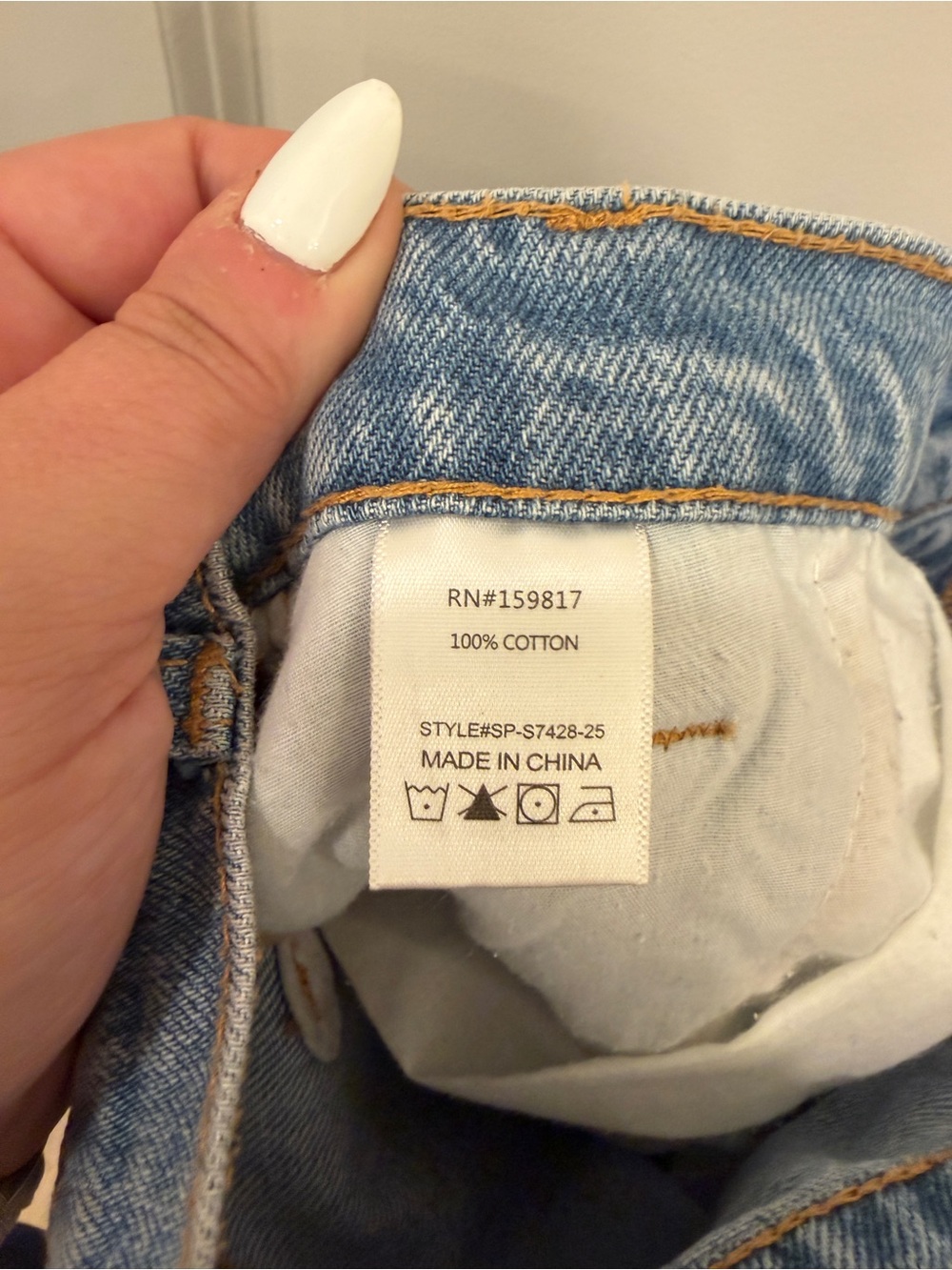 Altar'd State Light Blue Denim Wrap Skort Shorts - Picture 8 of 8